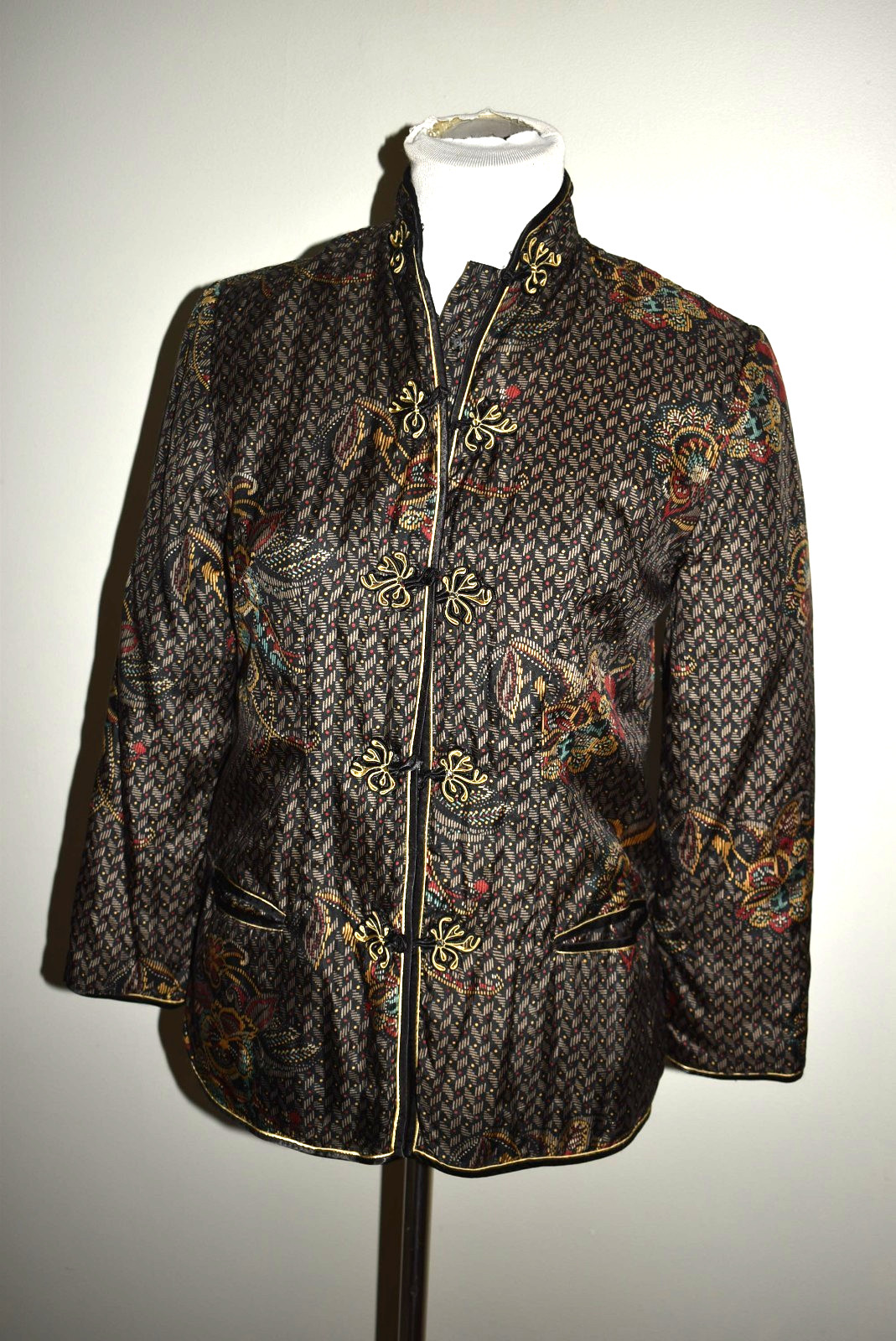 Vintage Chinese Silk Jacket Peony Brand Women’s M Petite READ