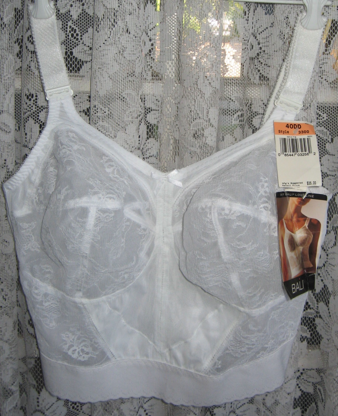 BALI LONGLINE W/F BRA 3300 WHITE 40DD SKY 2006 NWT SHIP FREE TO U.S.