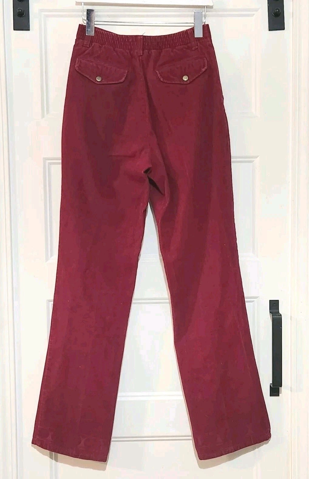 Vtg Stockton Red Corduroy High Waist Pant 26×32 Straight Women 8 See Description
