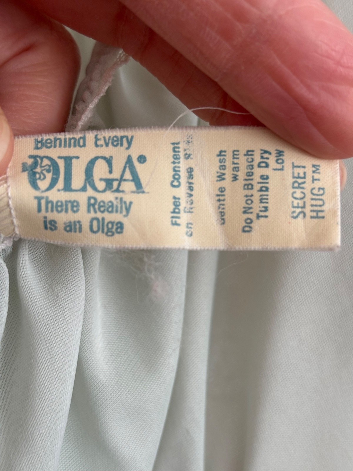 SIZE Small Vintage 1960s Olga pastel mint maxi length nightgown