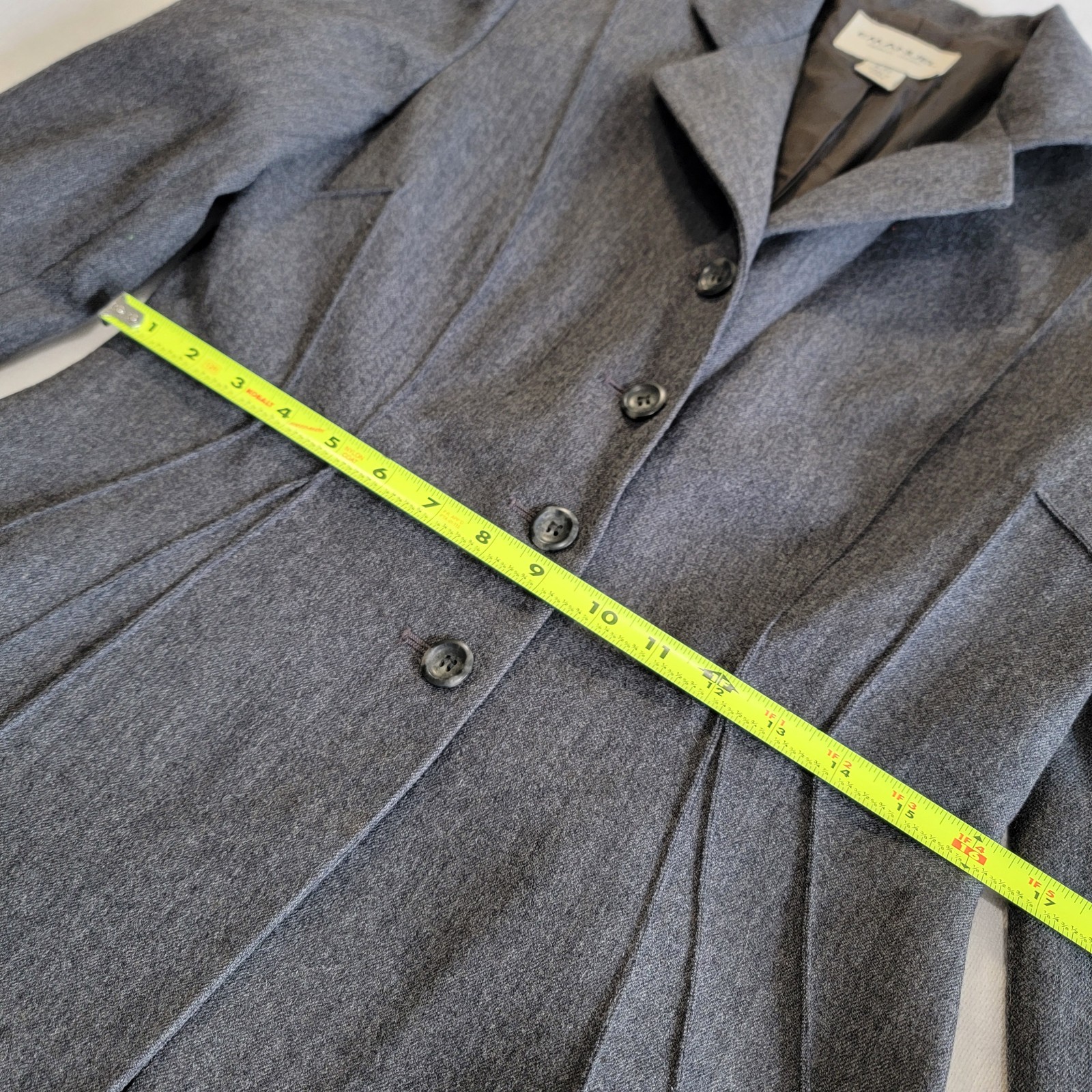 Vintage 90 Single Breasted Blazer Emanuel Ungaro Grey Tailored Women Size S 6/40