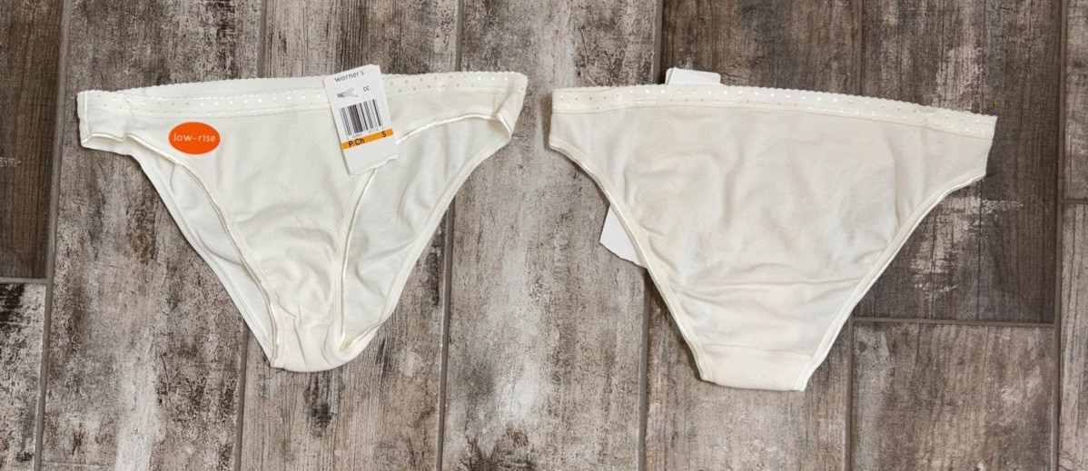 Vtg. WARNER’S Solid 100% Cotton USA Low Rise Bikini Panties Sz Small 2 Pair NWT
