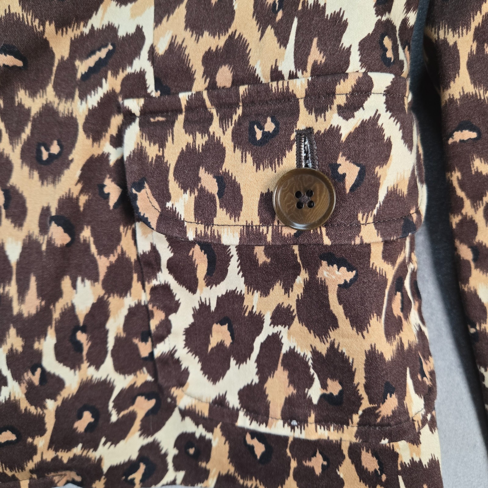 Vintage Harold&rsquo;s Leopard Hourglass Blazer Womens 6 Brown Tan Animal Print Jacket
