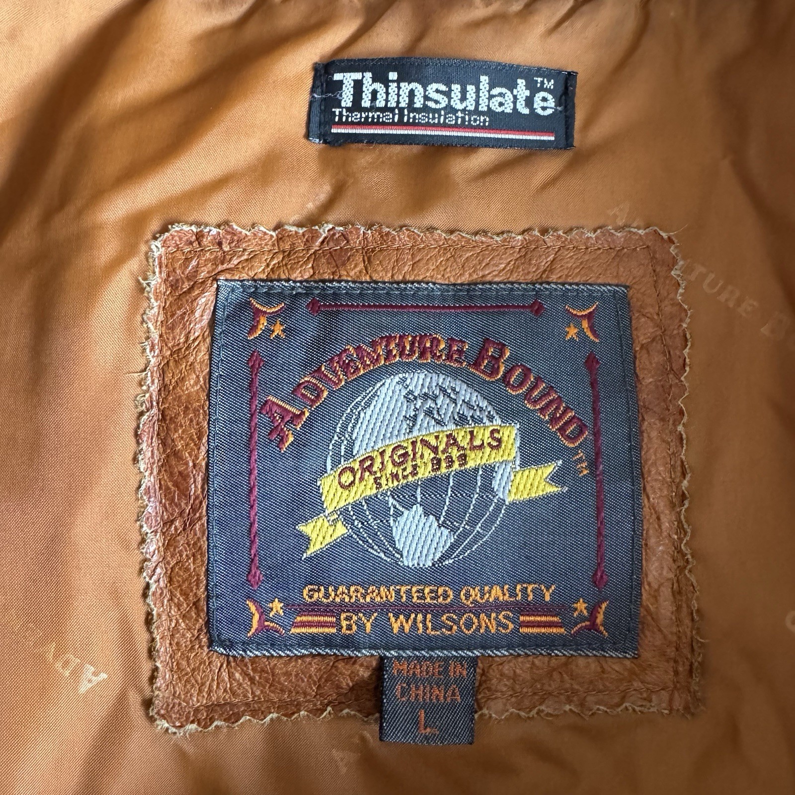 WILSONS LEATHER VTG 80s Adventure Bound Pilot Bomber Thinsulate Womens Large