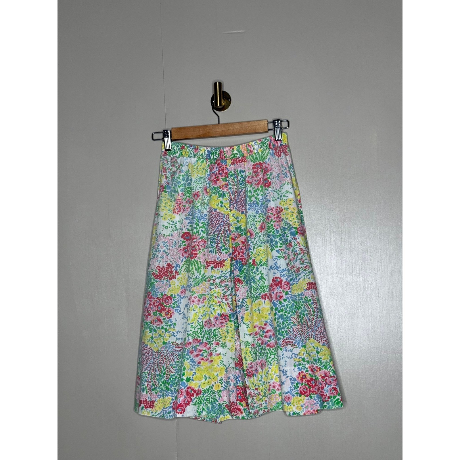 Vintage Peter Popovitch Floral Culottes Wide Leg Crop Pants Small Cottagecore