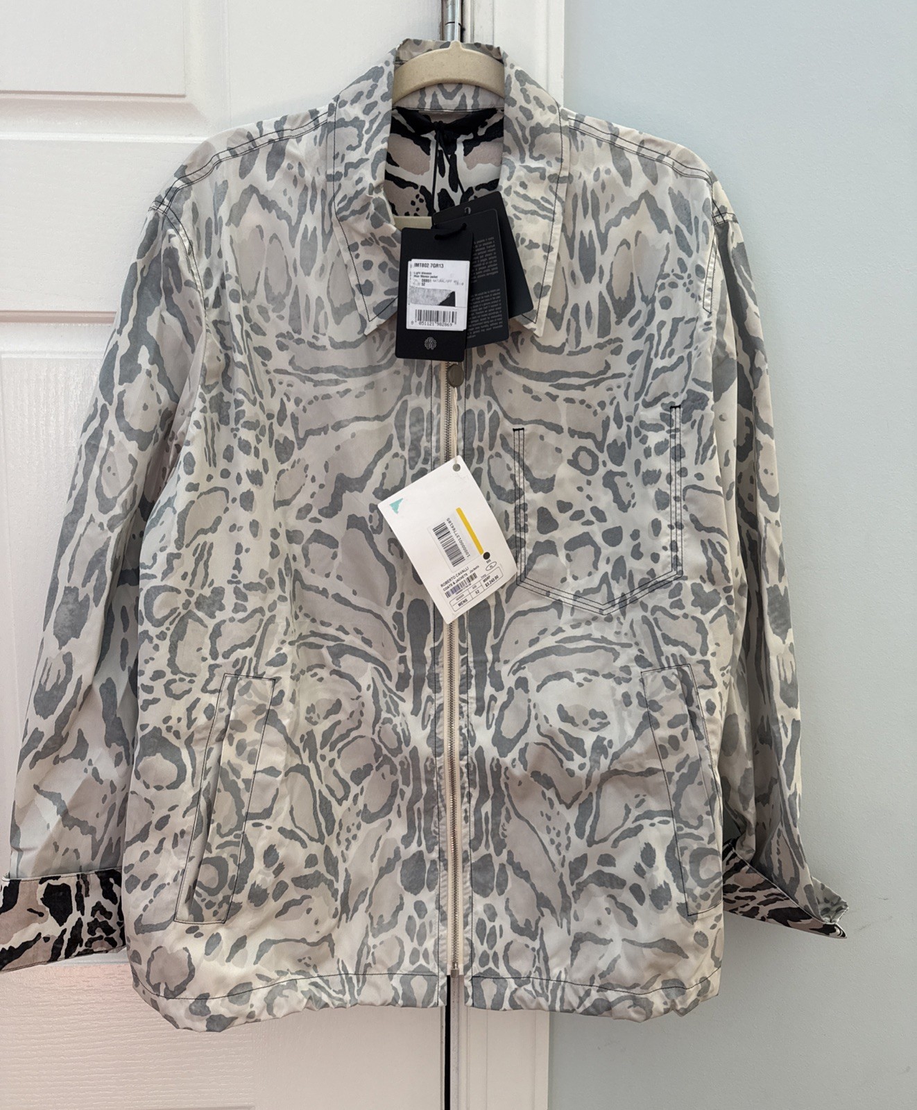 Roberto Cavalli Light Blouson Men&rsquo;s Jacket Size 52 (XL) NWT