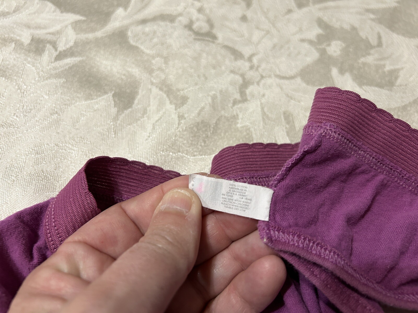 Vtg 90&rsquo;s FRUIT OF THE LOOM 100% Cotton Signature Hi-Leg Sz 7 Rose Pink Panties
