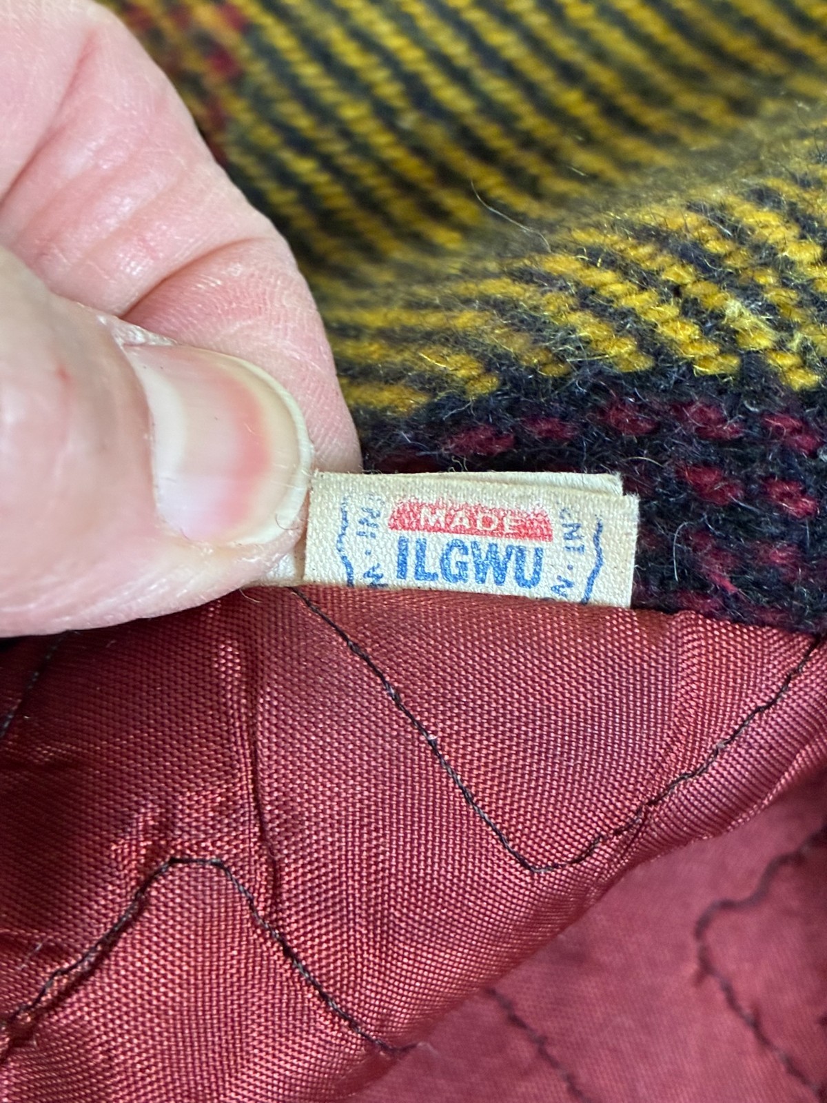 1960s Wool Swing Jacket Quilted LIning Fall Plaid Colors Juli de Roma (No Label)