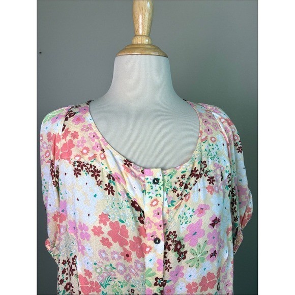 New FREE PEOPLE Small Vintage Combo Callie Printed Tunic Top/Dress Delicate Boho