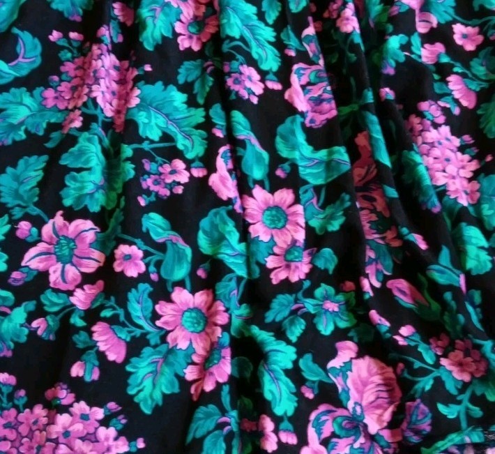 90s Whimsy Fairy Black Purple Forest Maxi Dress, Dark Cottage Size 12 Vintage