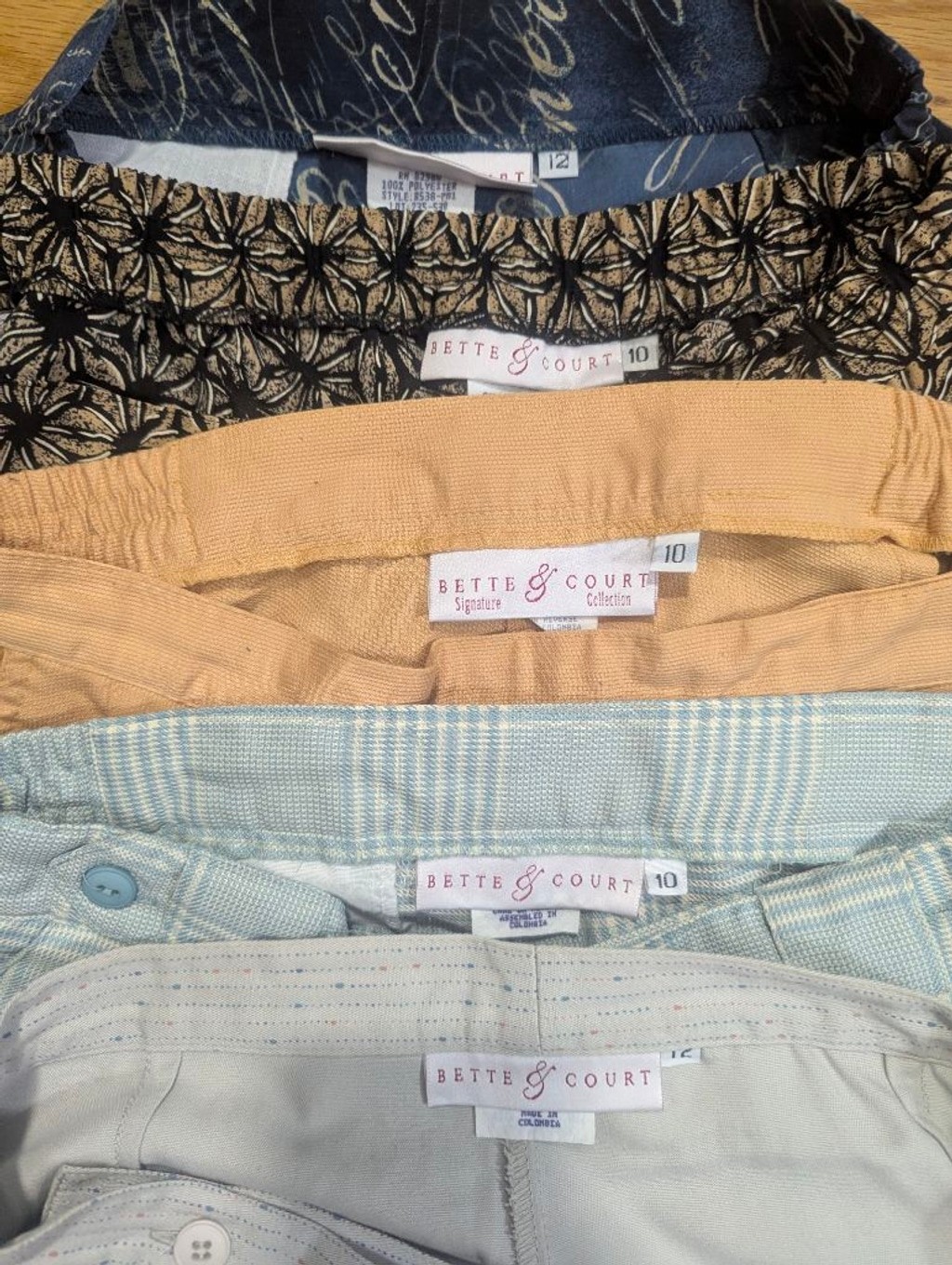 Bette & Court Vintage Golf Shorts Lot Set of 5 Size 10 12