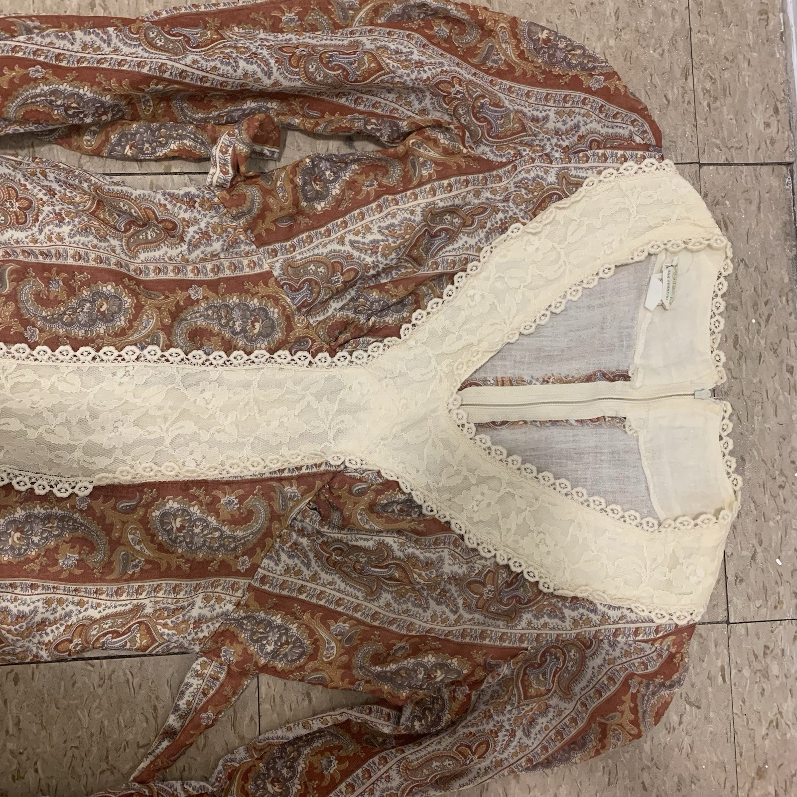 vtg 70s praire dress