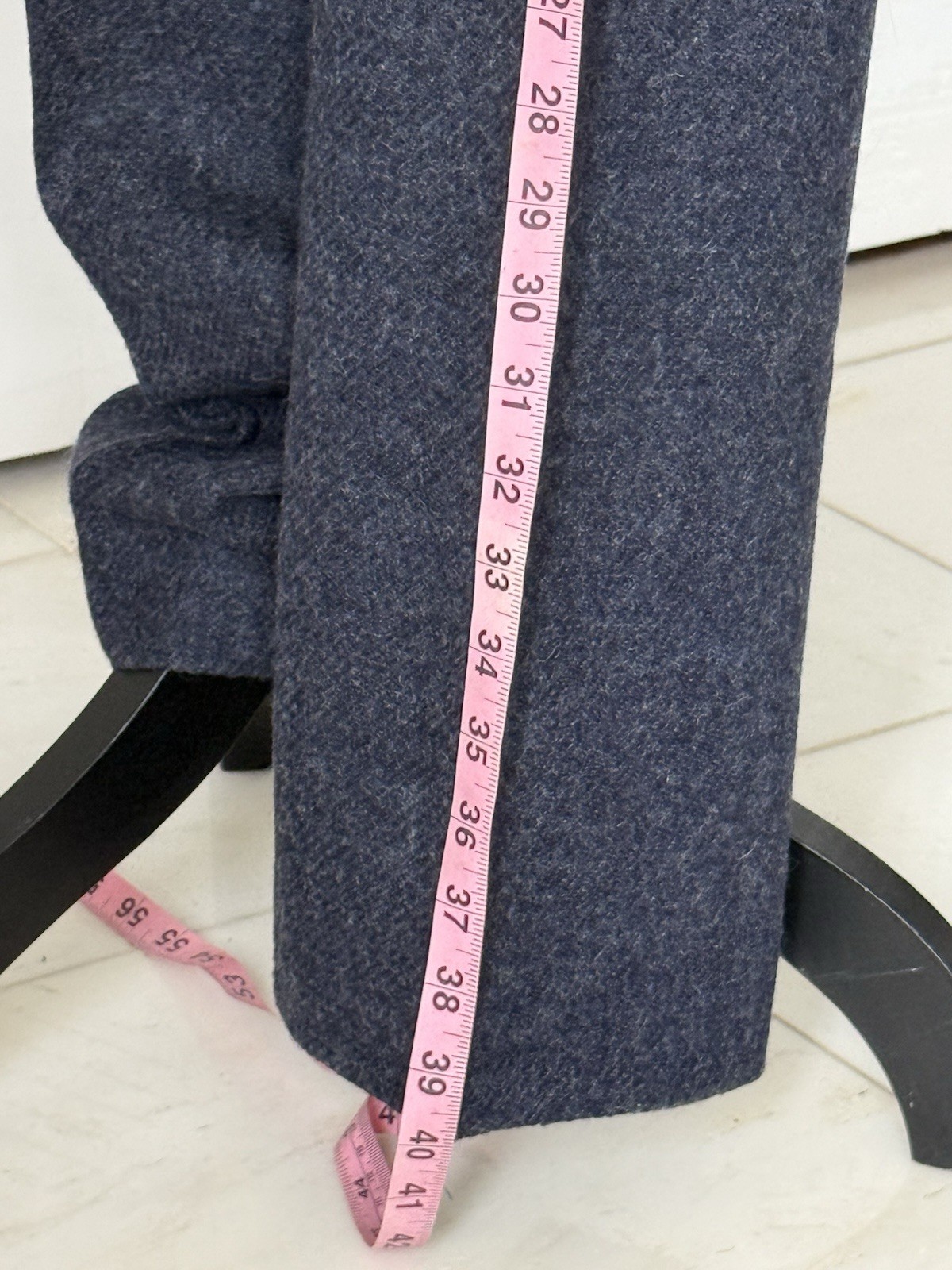 Vintage Intuitions 100 % Wool Dark Blue 2 Piece Pant Suit Ladies Size 6