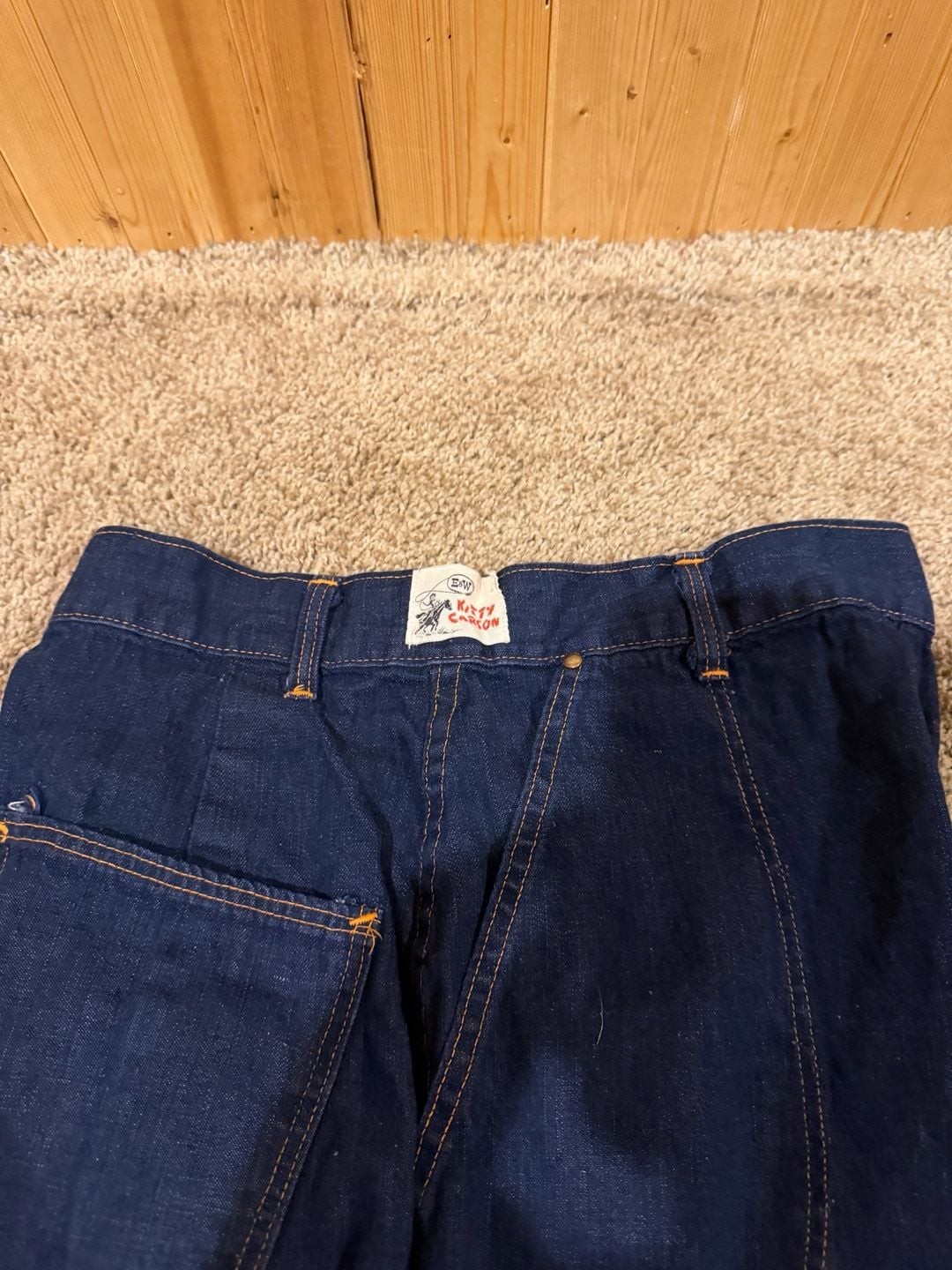 Vintage 1950s Kitty Carson High-Waisted Side-Zip Denim Ranch Jeans