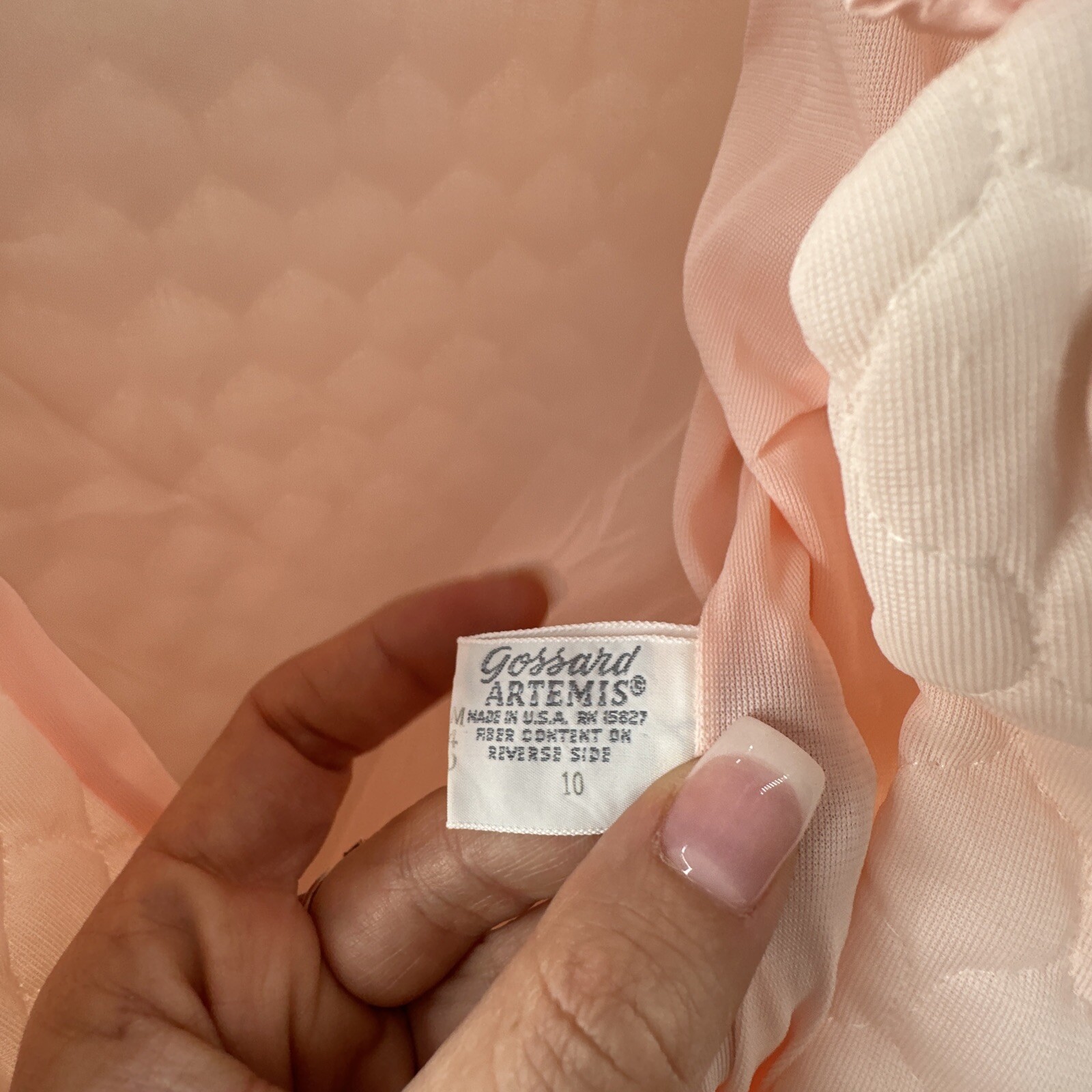 Vintage Gossard Artemis Jacket Housecoat Sz 10 Pink Quilted Button Down Bed Robe