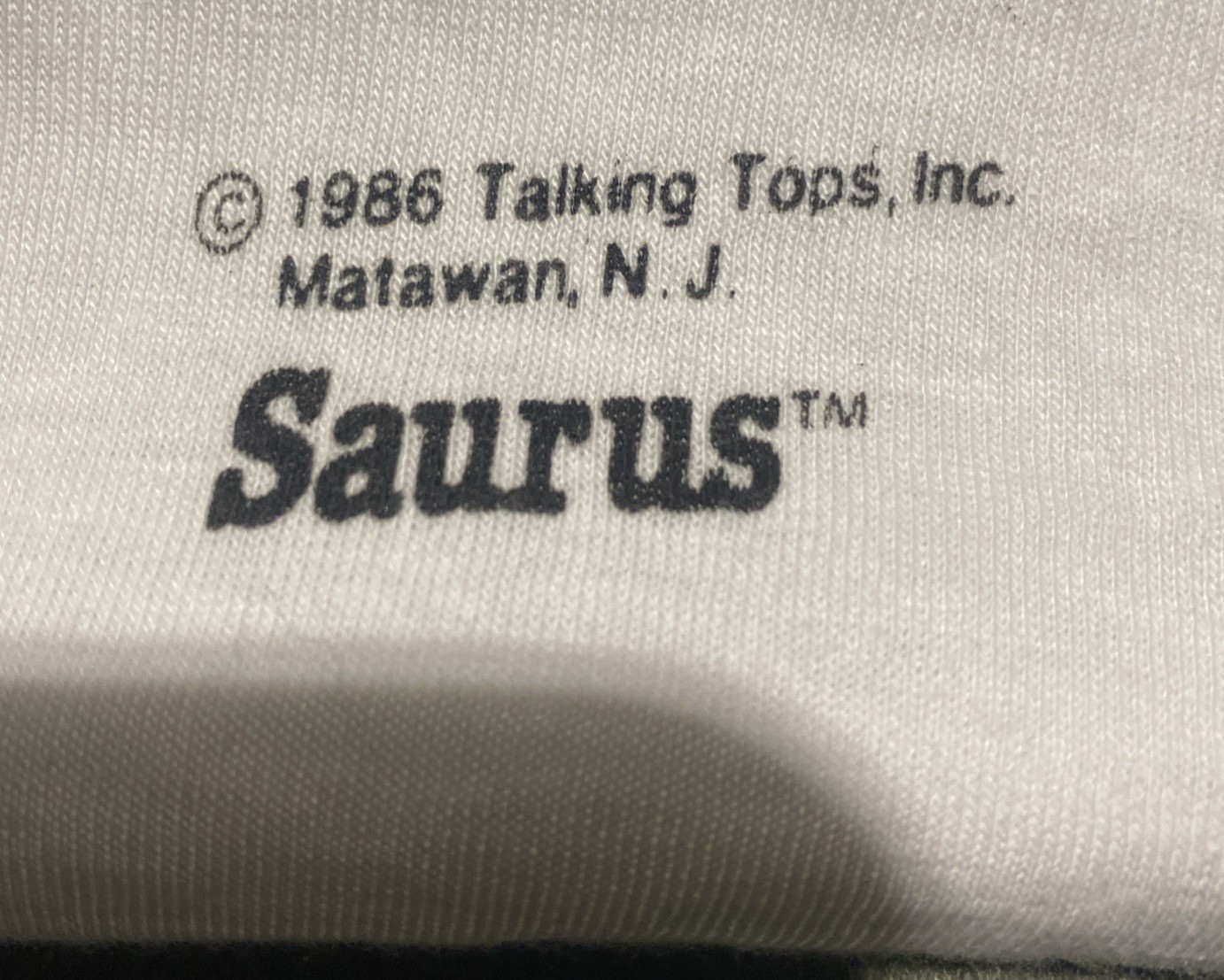 VTG Saurusly Speaking jogasurus 1986 t-shirt dress NOS/ Free Shipping