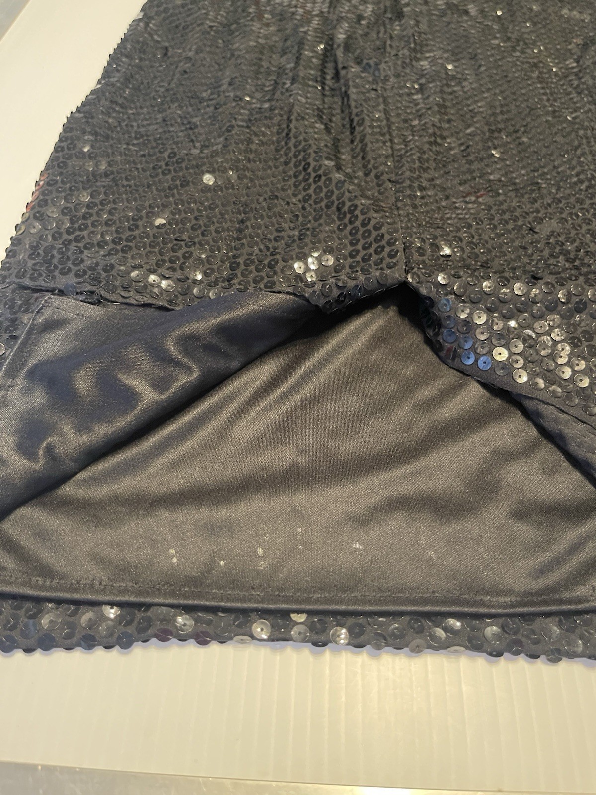 VTG 1980s Black Sequin Colorful Puff Sleeve By Cattiva Size 10 Dynasty