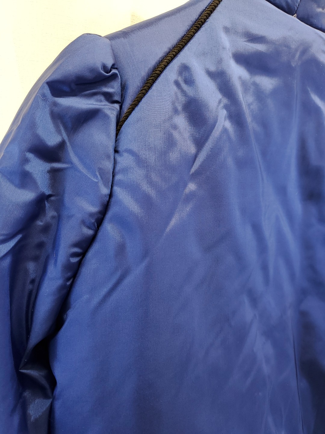 80s « YR » Puff Jacket Short Waist Puffy Sleeve Shoulder Retro Vintage Purple XL