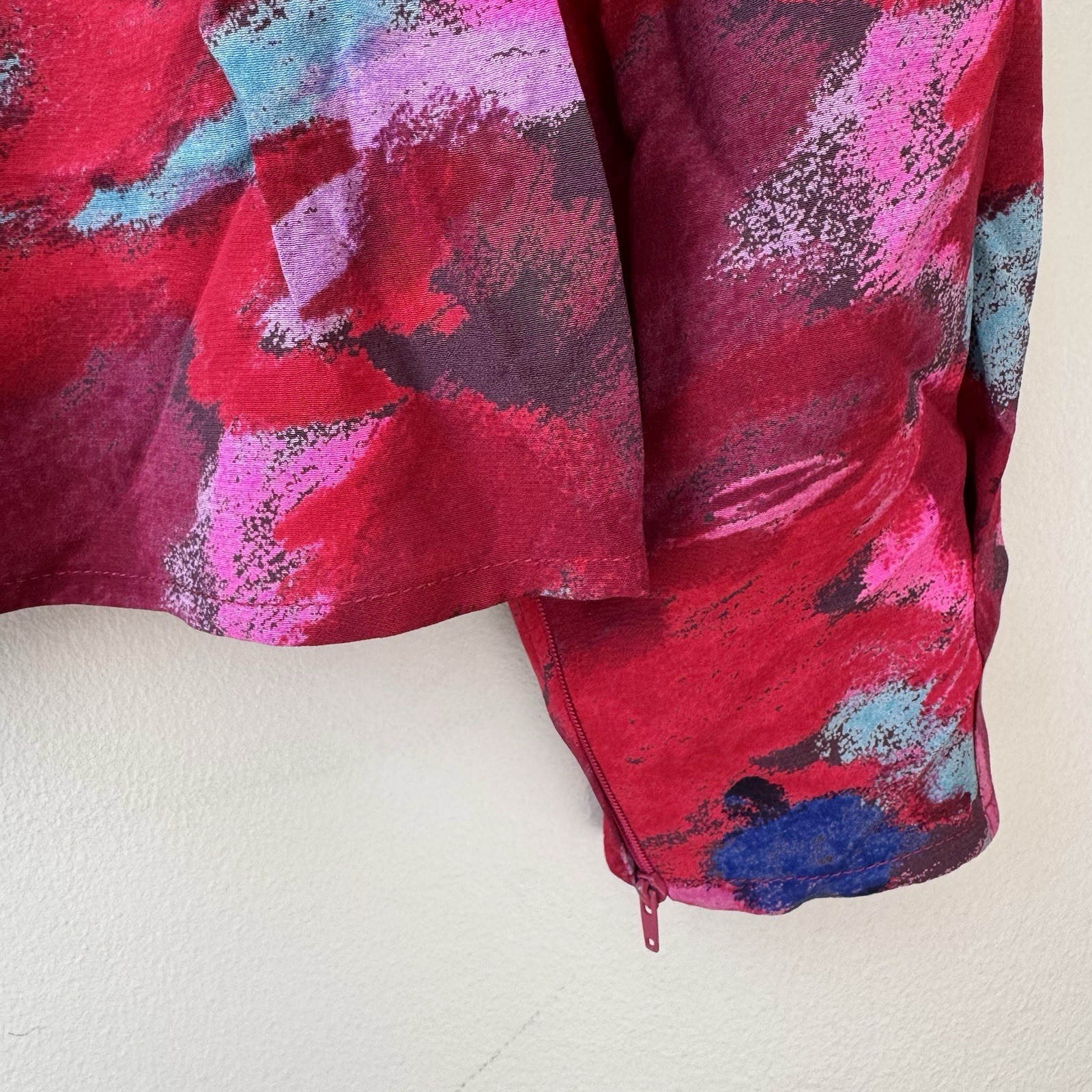 Vintage Emanuel Ungaro Parallele Paris Women&rsquo;s 1/4 Zip Pullover Floral Medium