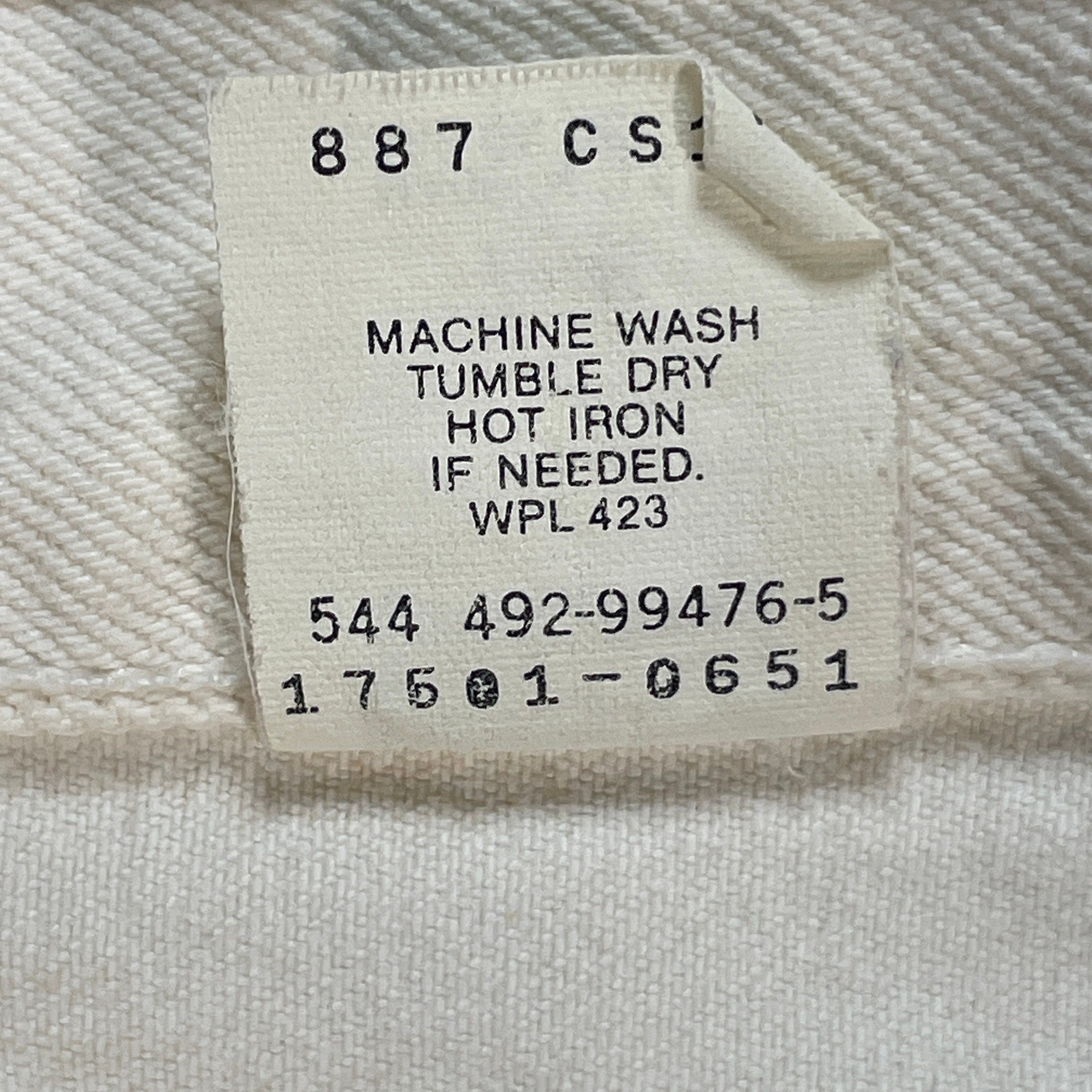Vintage Levis 501 Women&rsquo;s 24×32 Jeans USA Made White High Waisted Tapered Leg