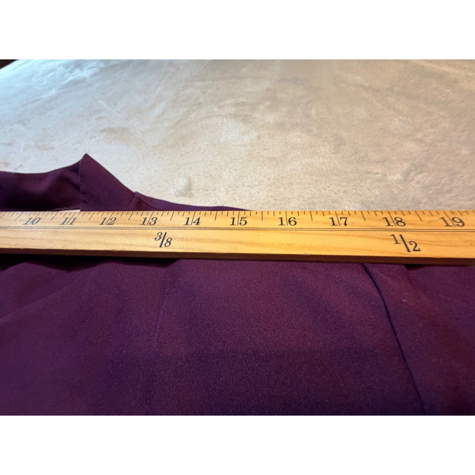 Dark Academia Vintage 80s Purple Button Front Blouse Gold Buttons oversized L