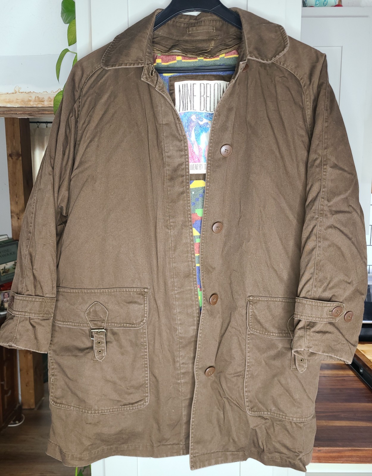 Womans 8 Vntg Chore Coat Misty Harbor Flannel Lined Nine Below Removable Liner