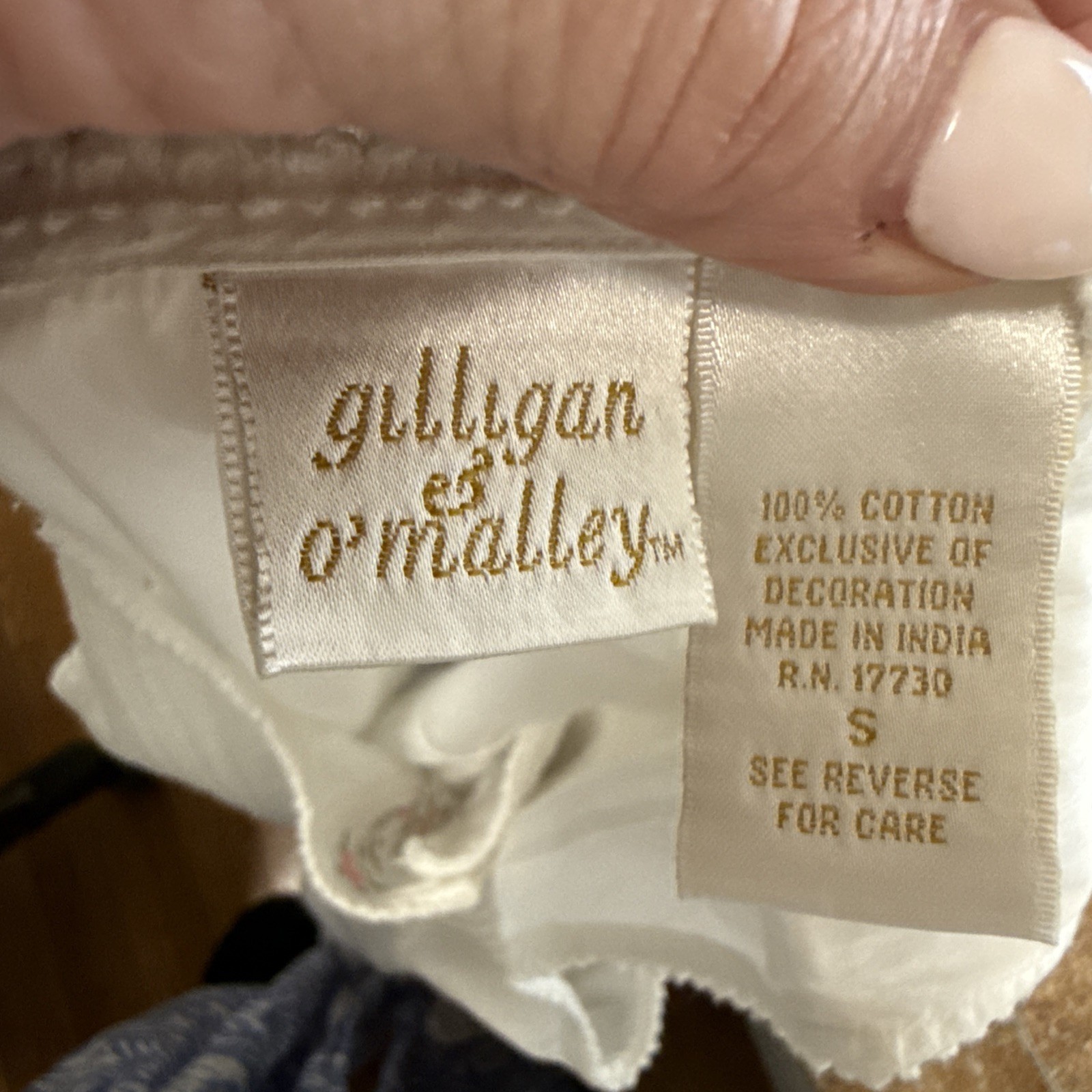 Gilligan O&rsquo;Malley Nightgown Small White Cottagecore Embroidered Pintuck Vtg