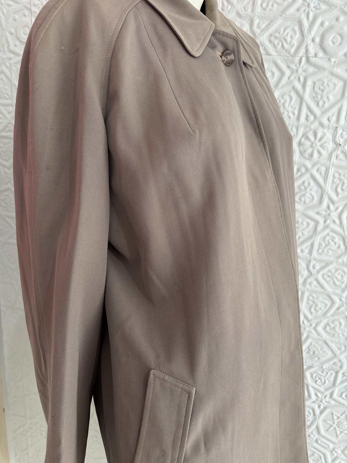 Original Vintage Mac-Chas Macintosh Overcoat-1940s-Rain-Beige-As is-Winter Coat