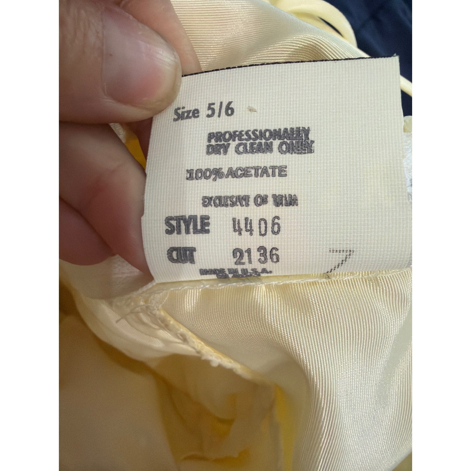 Climax Karen Okada Dress Womens 5/6 Ivory Vintage 80s Ruffle Peplum Gown