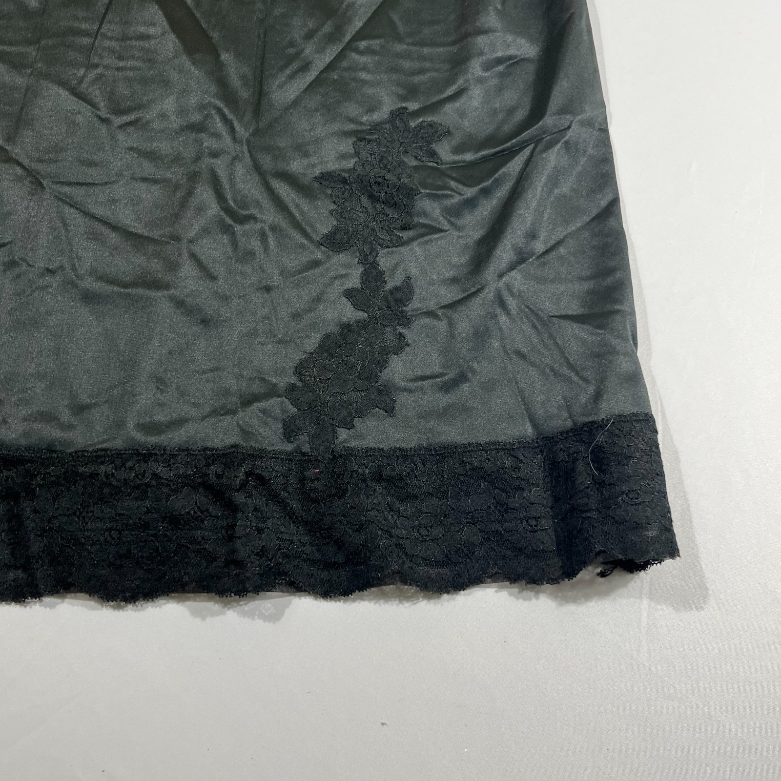 Vintage Charmode Sears Black Lace Full Slip Dress Shaper Petticoat 36 Average