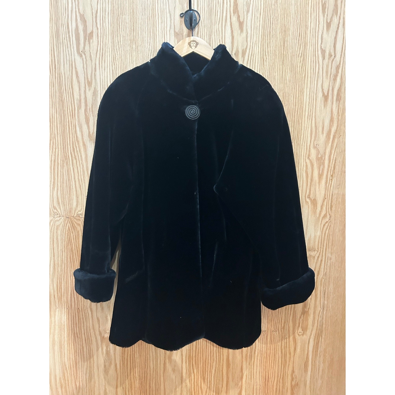Donnybrook Black Faux Fur Mink Coat USA Made Vegan Women&rsquo;s Various Sizes