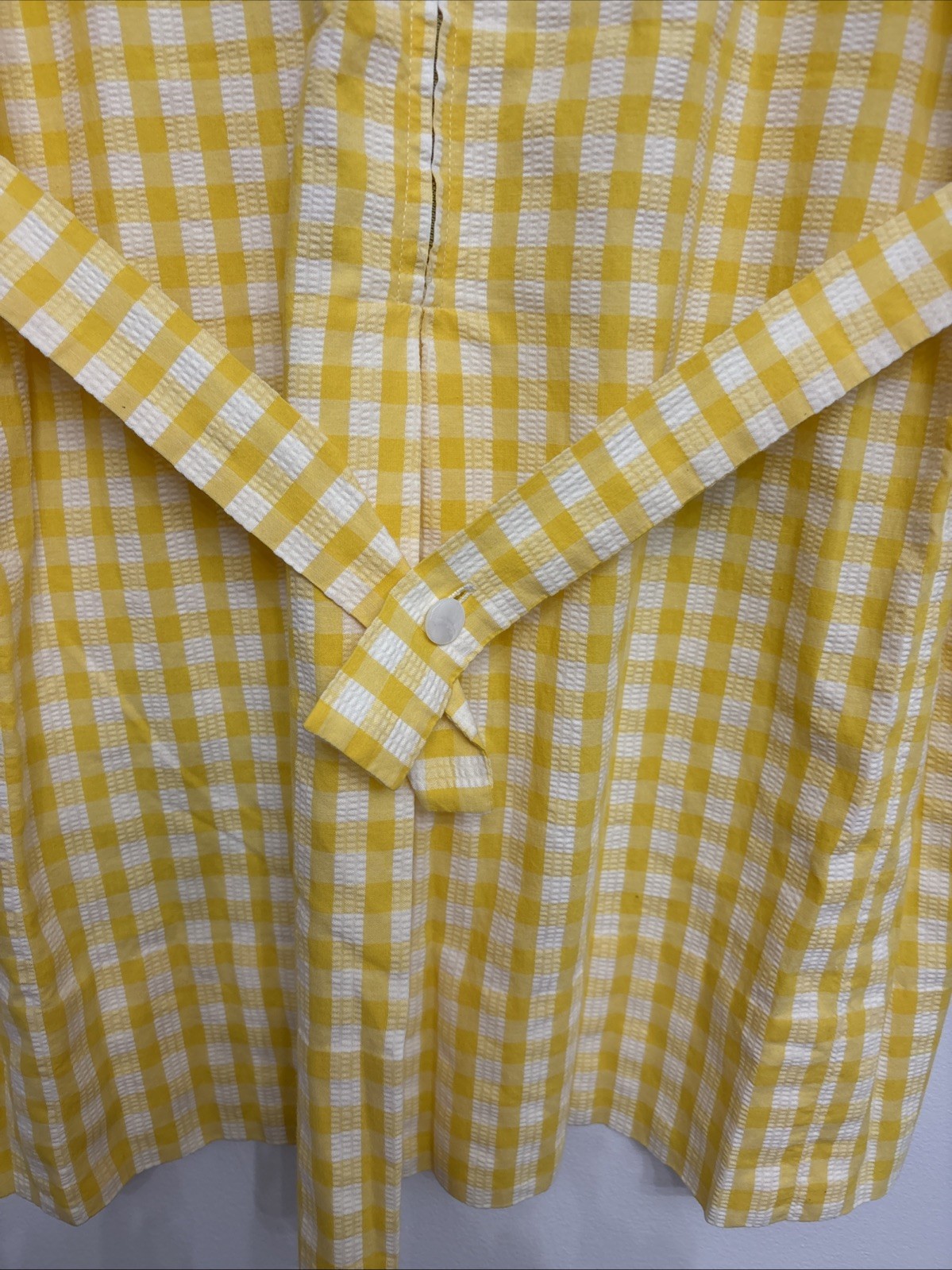 Vintage Gingham 60’s Sunbeam Boho Mini Dress Turtle Child Classic Preppy