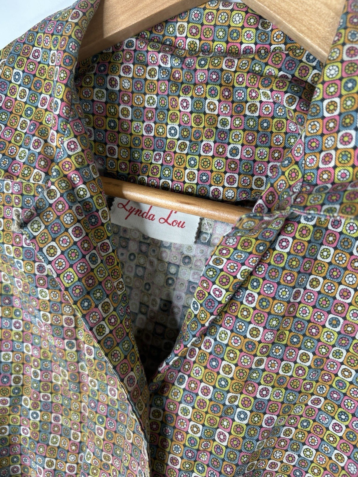 Vintage 1960’s Dress Women’s Multicolor Pattern Aline Fit Flare Everyday Causal