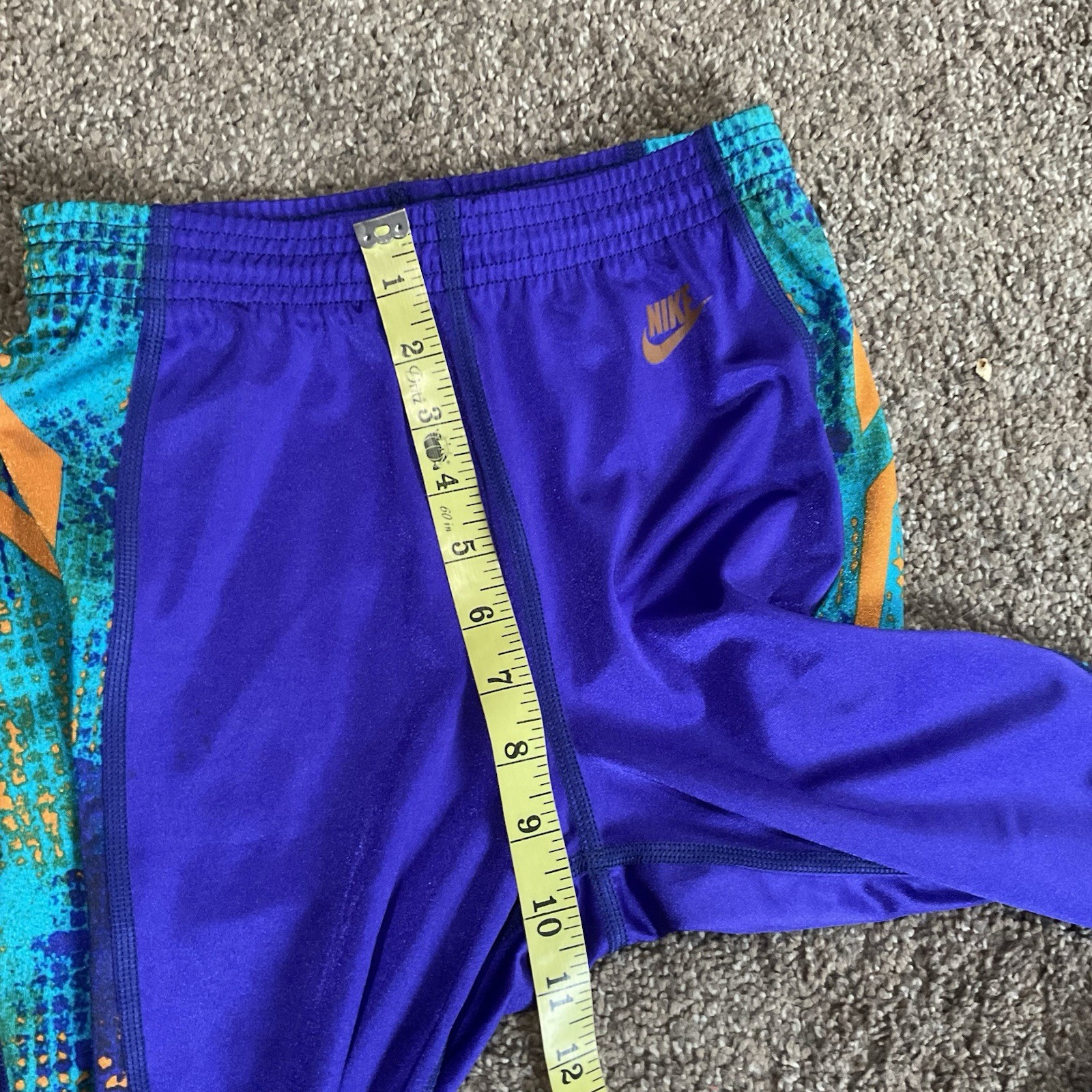Vintage Nike Shiny Purple Side Stripe Spandex Leggings M