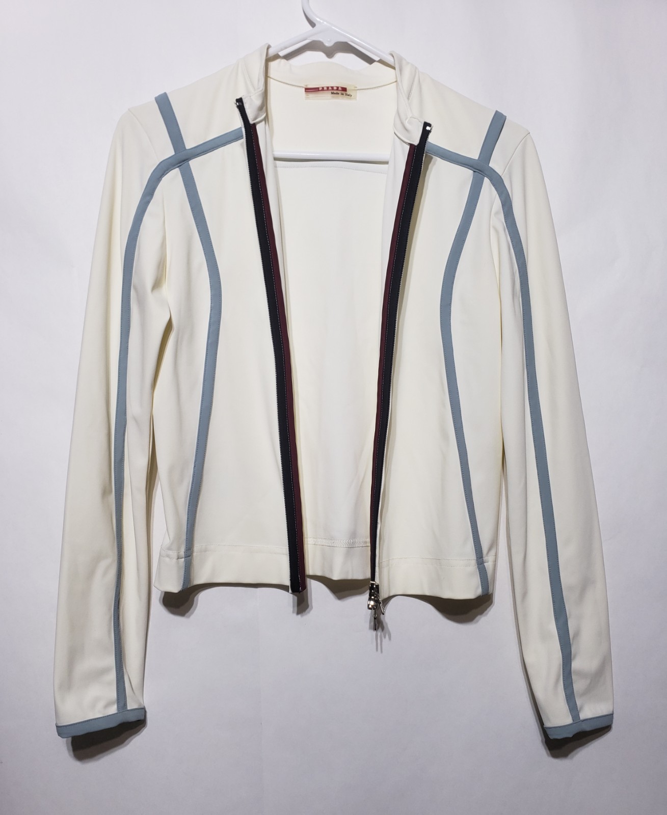 Vintage PRADA Zip Up Jacket Fashion Pre 2001 Biker Size Small