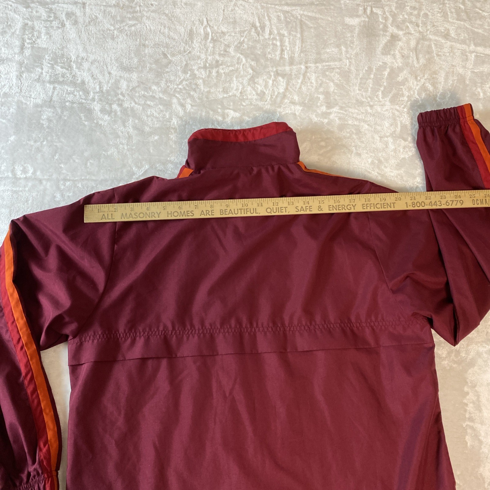 Vintage 1980s Catalina Activewear Jacket Women’s S Maroon Striped Hong Kong