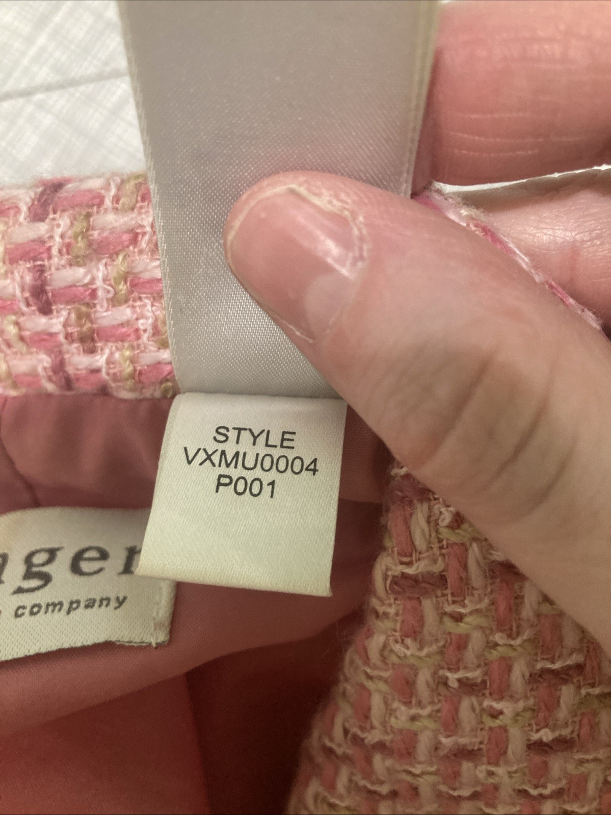 VTG 90s Y2K Villager Liz Claiborne Pink Tweed Blazer Jacket Lined Size 10