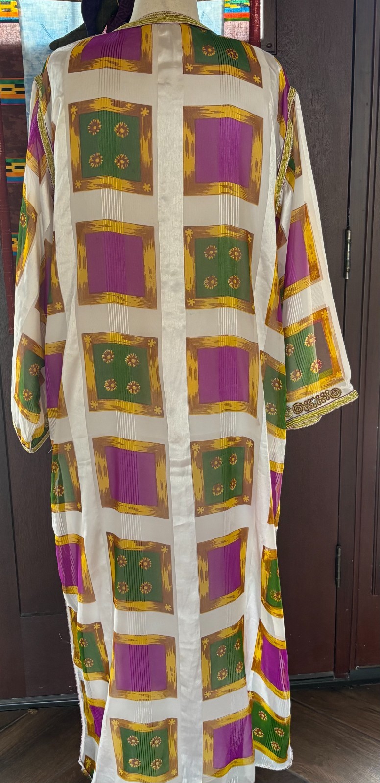 Vtg mid 60&rsquo;s – 70&rsquo;s 2pc Moroccan Caftan Set Sz L-XL