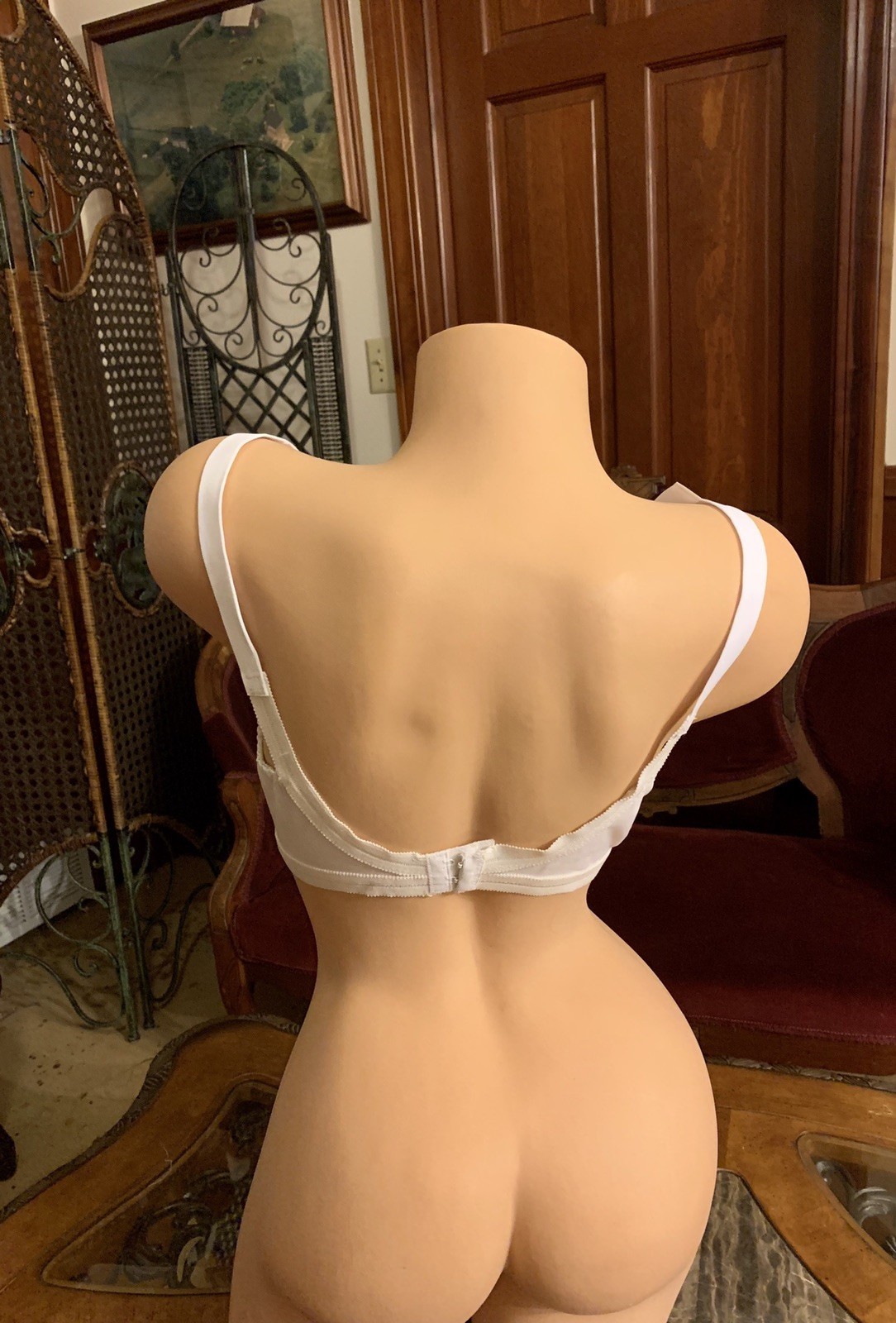 Vintage Bra Spandex Support Nylon Smooth Lycra White Adjustable 1970s NEW 40D