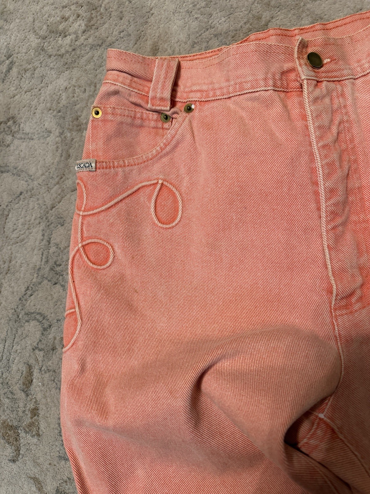 Vintage Women’s Escada Peach Jeans See Description For Size
