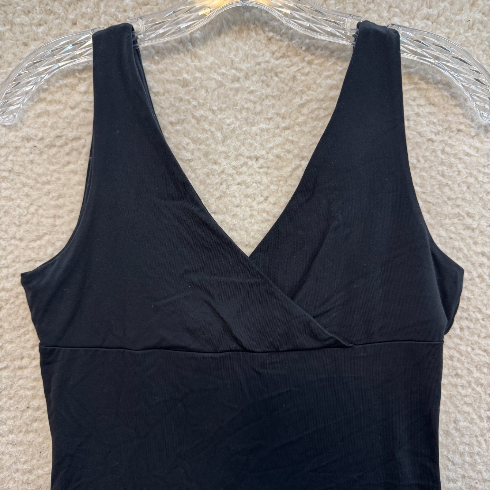 Y2K Vintage Express Black Top Medium Slinky Stretch Corpcore Office Siren Career