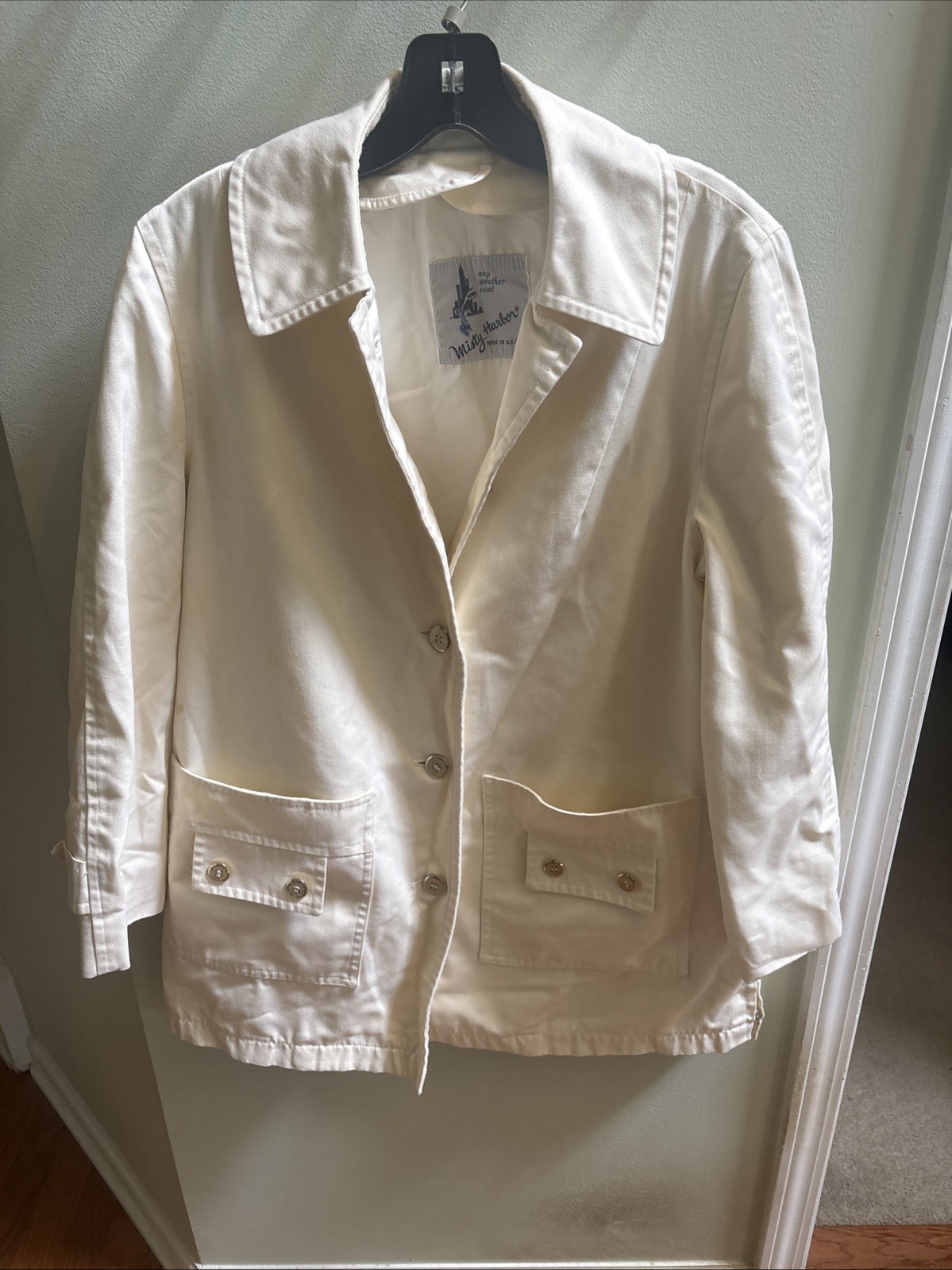 Vintage Misty Harbor Any Weather Coat Size 14, Beige/Cream Color