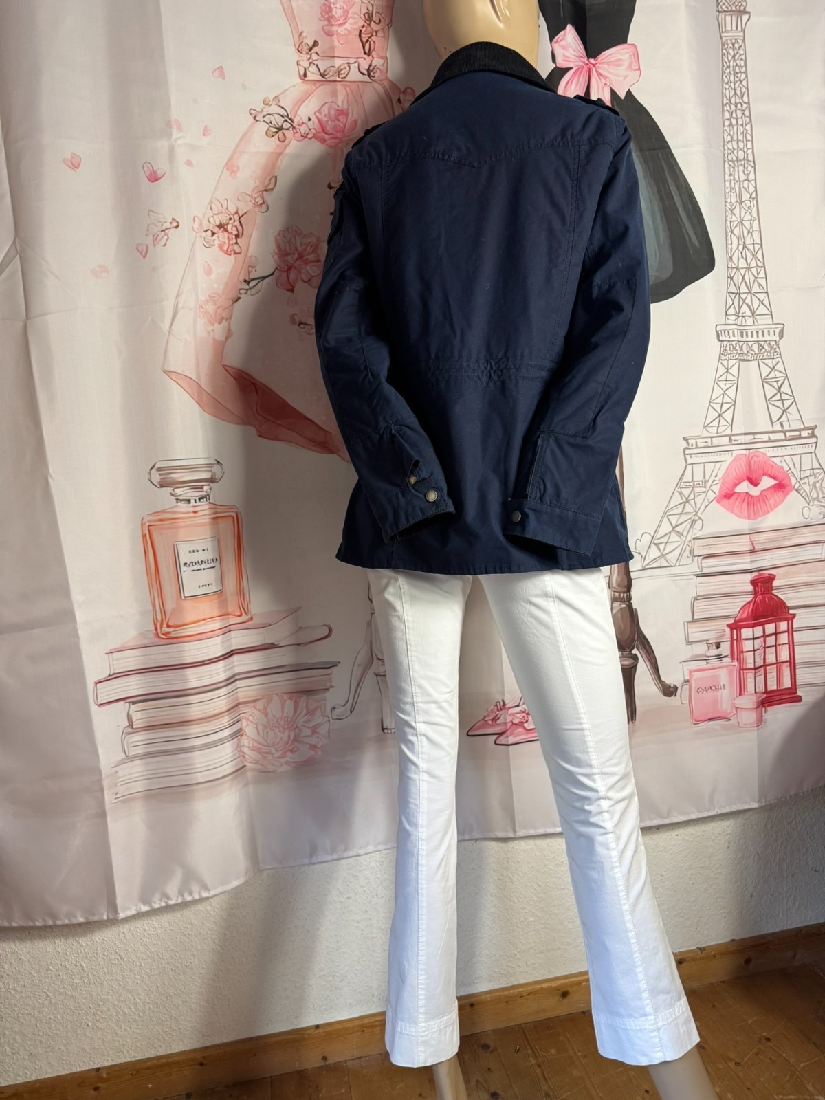 Barbour International Ladies Navy Jacket UK14 EU40 Heritage Utility Jacket