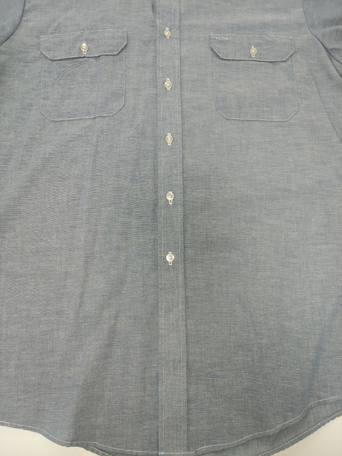Vintage Sears Fieldmaster Chambray Button Up Horse Patriotic Western Boho Native
