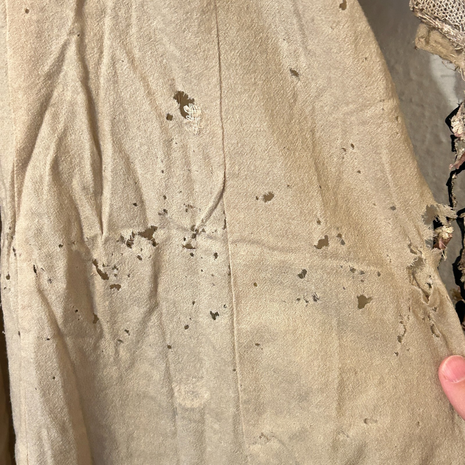 AS IS Study Antique 1890’s Victorian Gown Wool Lace Dress