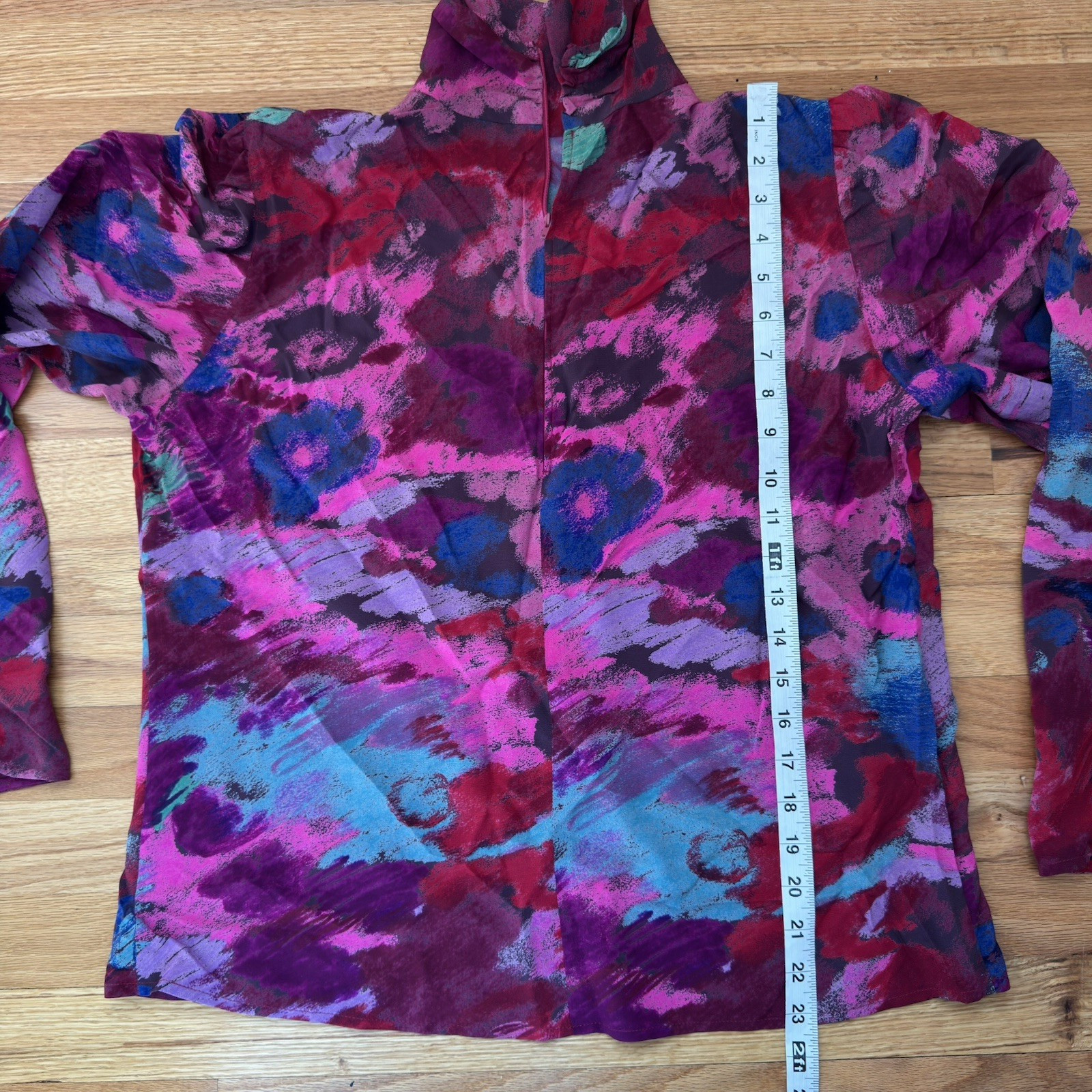 Vintage Emanuel Ungaro Parallele Paris Women&rsquo;s 1/4 Zip Pullover Floral Medium