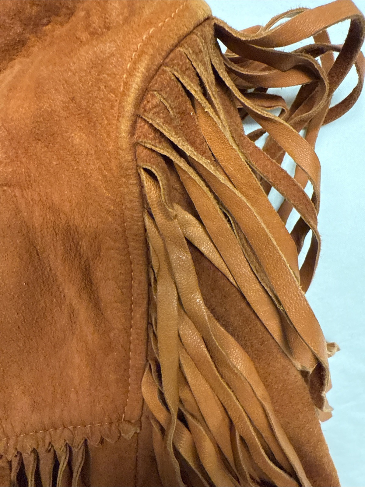 Vintage 50s 60s Joo-Kay Suede Leather Fringe Western Size 18 *See Description