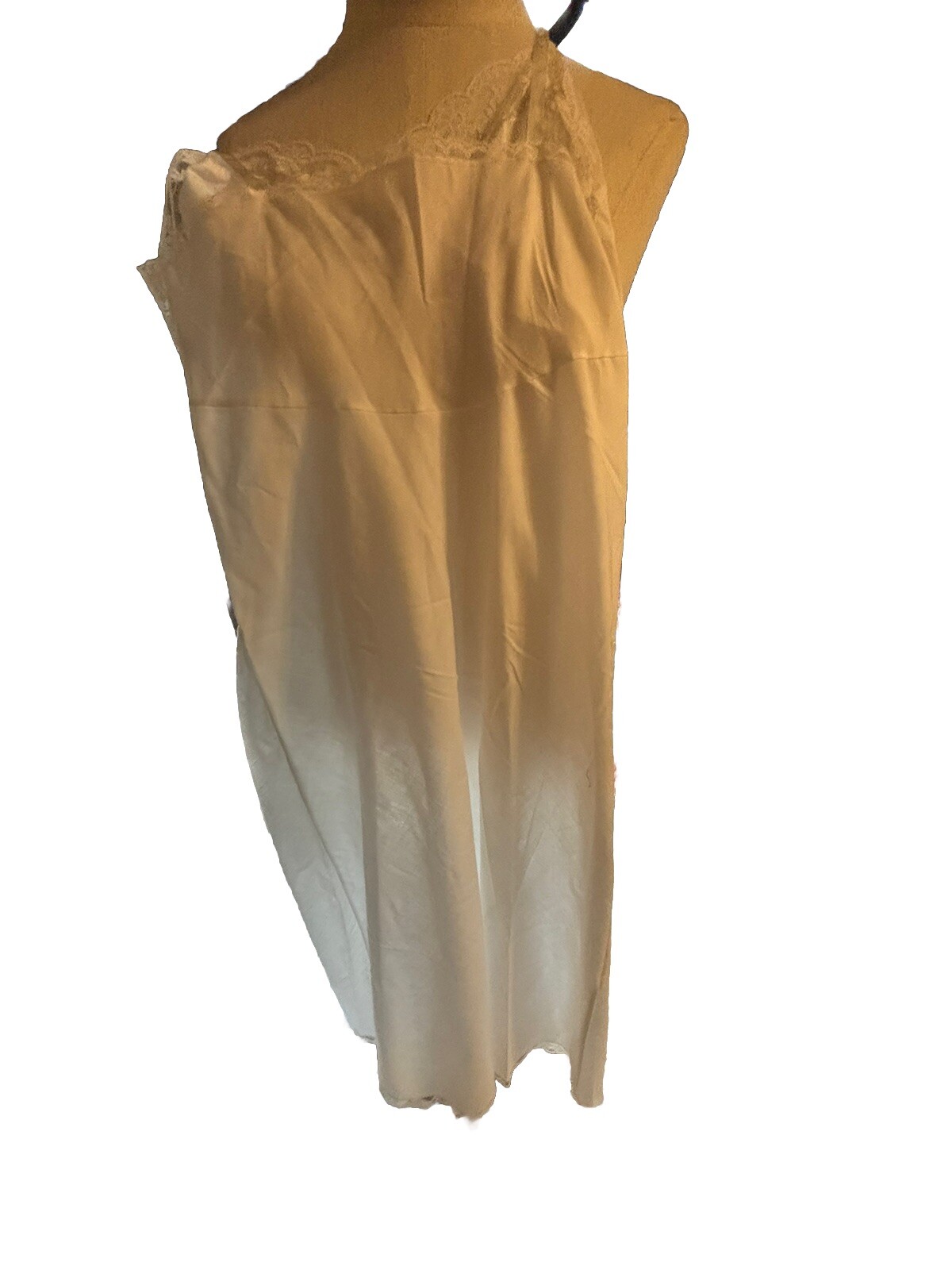 Lindsey Blake Women White Polyester Cotton Lace Slip Sz 34