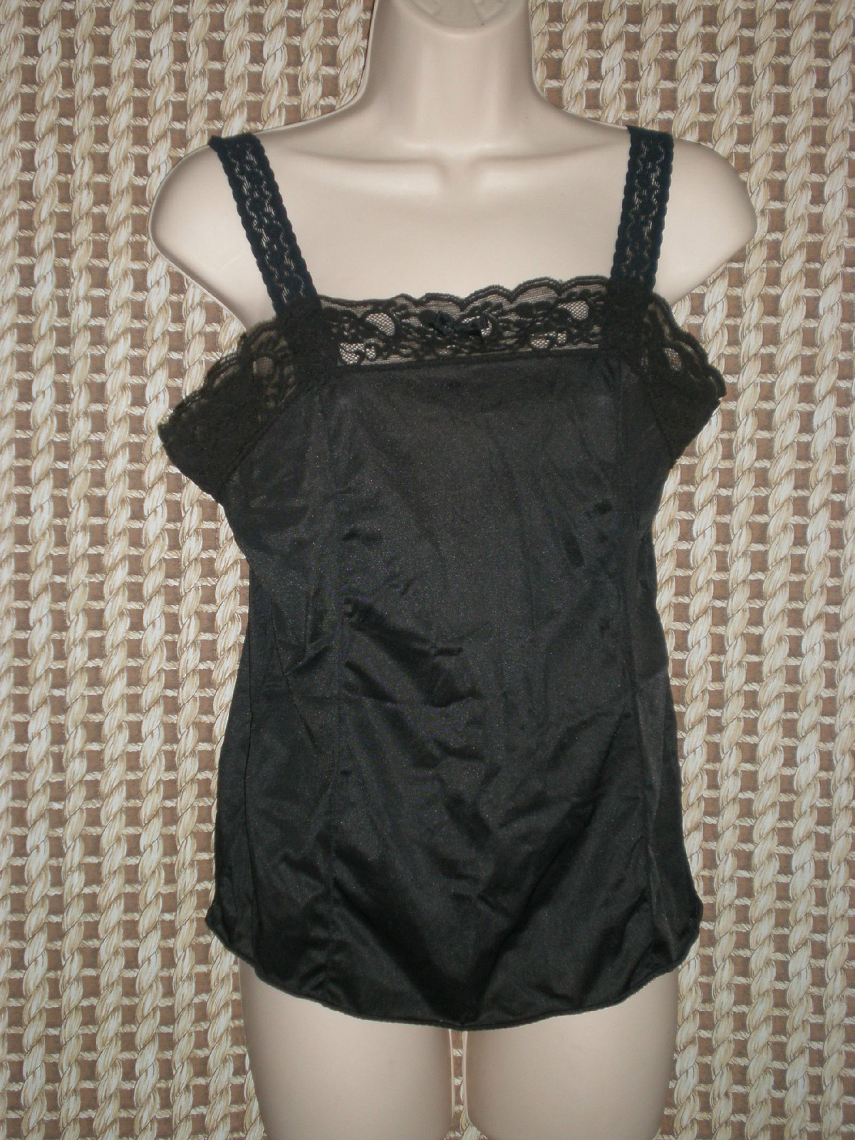 Vintage Greenco Maid Black Camisole Top Made in USA Size S
