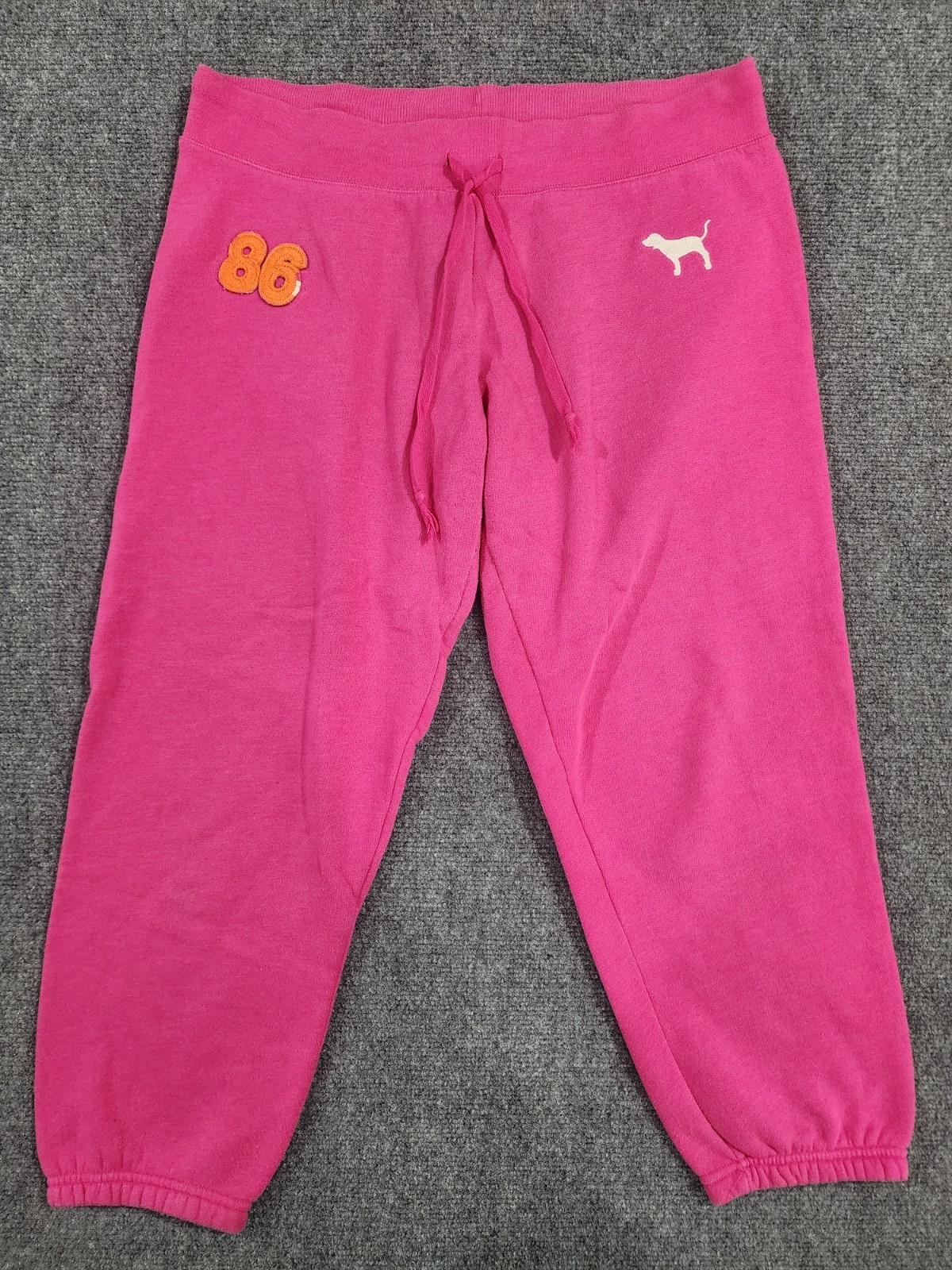 Vintage &rsquo;06 Victorias Secret PINK My Favorite Sweats Fuchsia Joggers Spellout L
